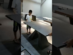 Современный итальянский дизайн мебели гостиной металлические ноги столовой стол сцинтерованный каменный верхний столик набор