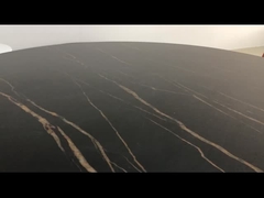 Роскошный дизайн обеденный стол круглый сцинтерованный каменный мраморный стол верхняя вилла большой столовый набор