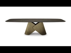 Южноамериканский стиль современный простой прямоугольник Личность Металлический основной стол Мраморный верхний обеденный стол